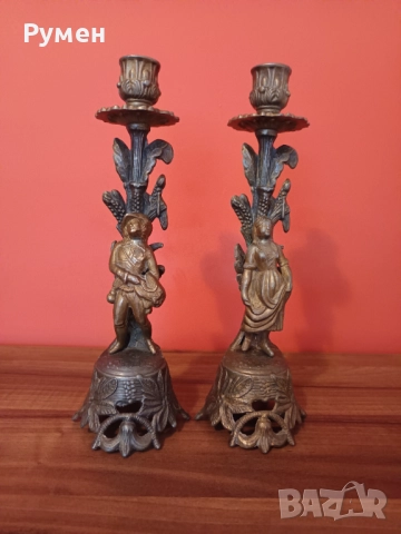 Красиви,Антикварни,френски свещници!!!, снимка 3 - Антикварни и старинни предмети - 48464443