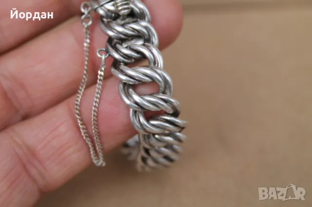 Сребърна гривна , снимка 4 - Гривни - 47549434