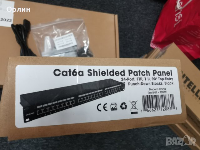 Intellinet Cat6a 24 port пач панел , снимка 1 - Мрежови адаптери - 41792194