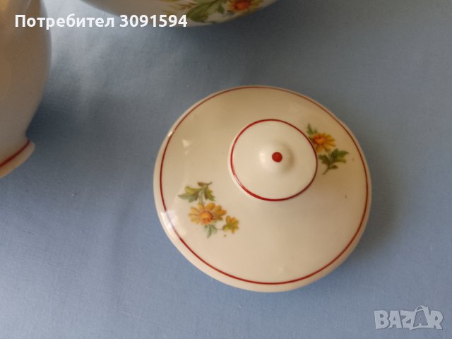  Стар Порцеланов чайник и захарница за чай , снимка 8 - Антикварни и старинни предмети - 41417845