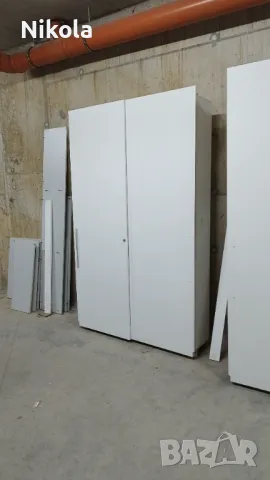 Двукрил гардероб с плъзгащи се врати 140 /32 /232 см офис шкаф за документи, снимка 3 - Шкафове и рафтове - 47930964