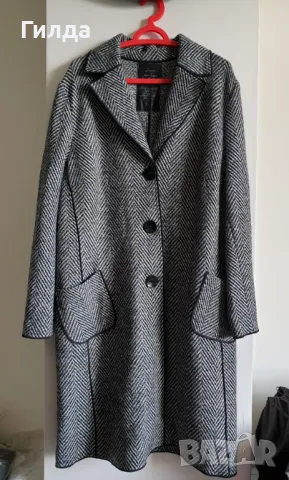Faber палто 100% вълна L / XL, снимка 5 - Палта, манта - 47413892
