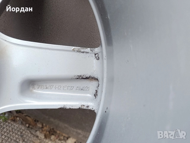 ОРИГИНАЛНИ джанти 17 ' цола 5x112 7J ET37 AUDI VW / Ауди Фолксваген, снимка 10 - Гуми и джанти - 52914559