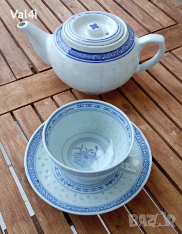 Сет за чай от китайски оризов порцелан, снимка 2 - Сервизи - 44803518