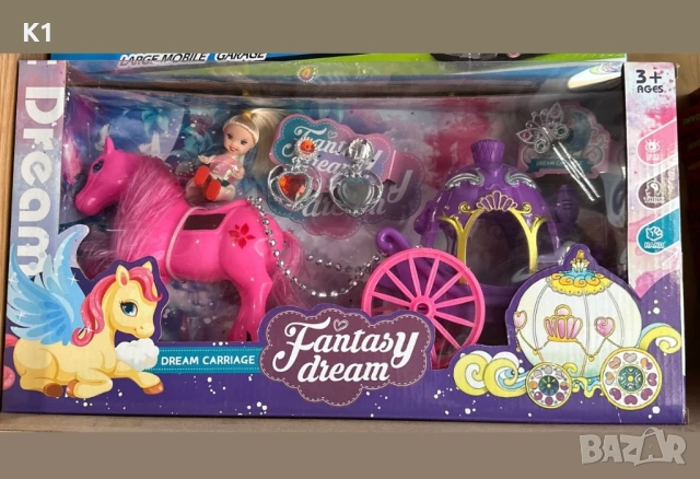 Комплект кукла с каляска и аксесоари, снимка 1