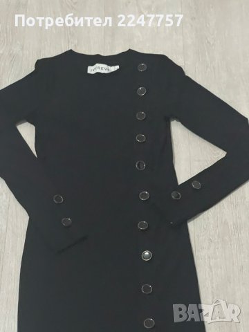 Черна къса рокля размер S, снимка 2 - Рокли - 38884783