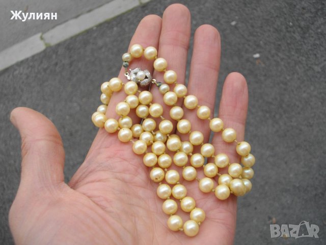 СТАР ГЕРДАН КОЛИЕ ПЕРЛИ СРЕБЪРНА ЗАКОПЧАЛКА