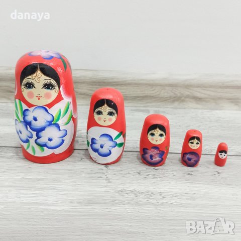 3938 Дървена играчка Матрьошка, 5 части, снимка 1 - Декорация за дома - 42086071