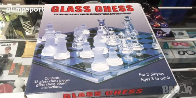 Шах със стъклени фигури - мат и гланц. , снимка 5 - Шах и табла - 47539404
