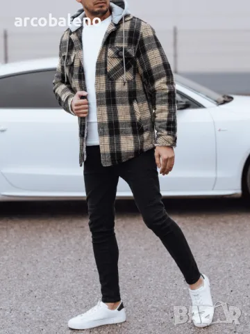 Мъжко изолирано яке с качулка, 2цвята , снимка 3 - Якета - 48651774