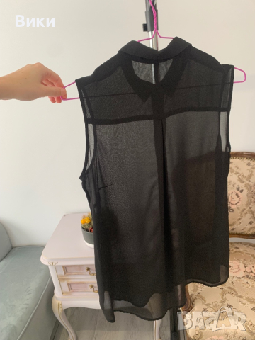 Дамска риза в черно размер М, снимка 11 - Ризи - 44687418