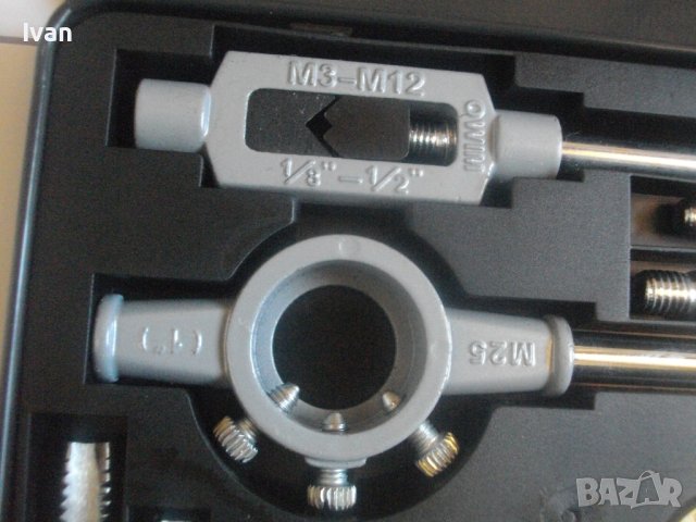 ISO M3-M12-Нов Комплект Метчици/Плашки За Външни/Вътрешни Метрични Резби-Parkside, снимка 9 - Други инструменти - 41408637