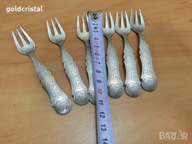 стари посребрени вилички, снимка 3 - Антикварни и старинни предмети - 49157617