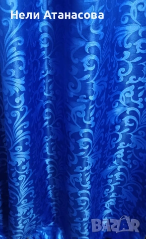 Сини завеси-2 броя, снимка 2 - Пердета и завеси - 51081635