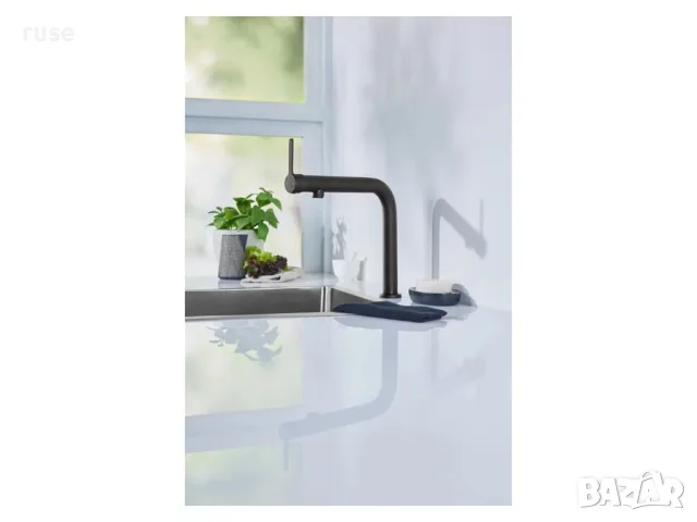 НОВА! Кухненска смесителна батерия Livarno Home черна матова батерия за кухня с въртящ чучур
