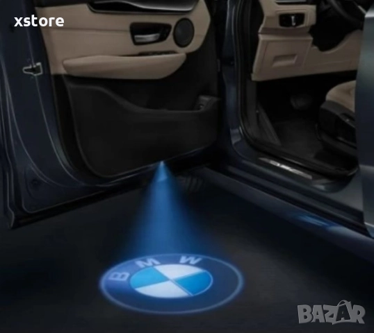 LED лого проектор за врати, 2 бр. M e r c e d e s/ B M W/ V o l k s w a g e n . Работи на батерии, снимка 10 - Аксесоари и консумативи - 52483317
