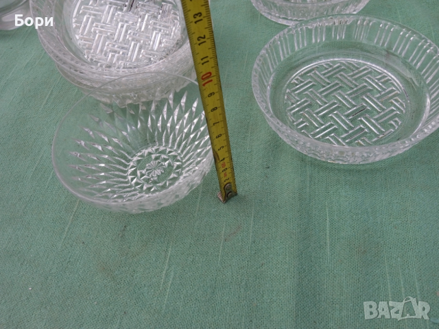 Стар немски кристал купи,чинийки, снимка 10 - Чинии - 36264318