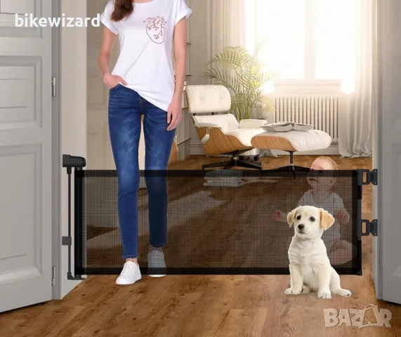 JUOIFIP Dog Gate преграда за домашни любимци 55 на 13.8 инча НОВА