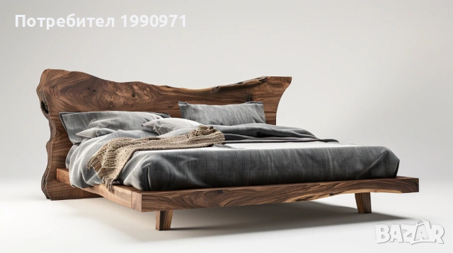 Дизайнерска спалня от мастивна дървесина по поръчка