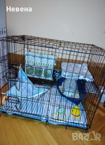 Двуетажна клетка за зайци/котки