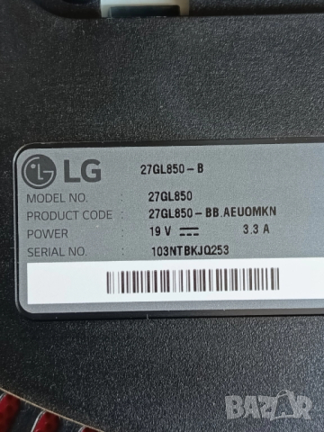 Монитор LG mod: 27GL850 за компютър, снимка 8 - Монитори - 46862661