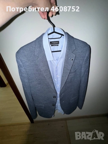 Мъжко сако – сив цвят, размер M (50), снимка 1