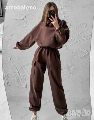 Моден дамски спортен ежедневен комплект от две части, 3цвята , снимка 17 - Комплекти - 47308708