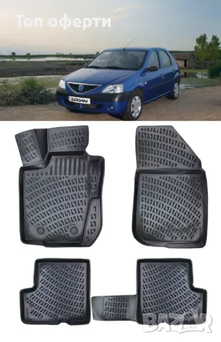 Гумени стелки RizLine съвместими с Dacia Logan 1 MCV 2004-2012, снимка 6 - Аксесоари и консумативи - 48538925
