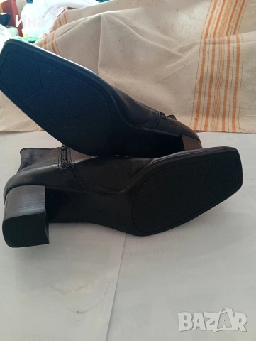 Черни ботушки NINE WEST естествена кожа н,41, снимка 5 - Дамски боти - 53705086