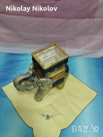 слон саксия статуетка , снимка 3 - Статуетки - 53612095