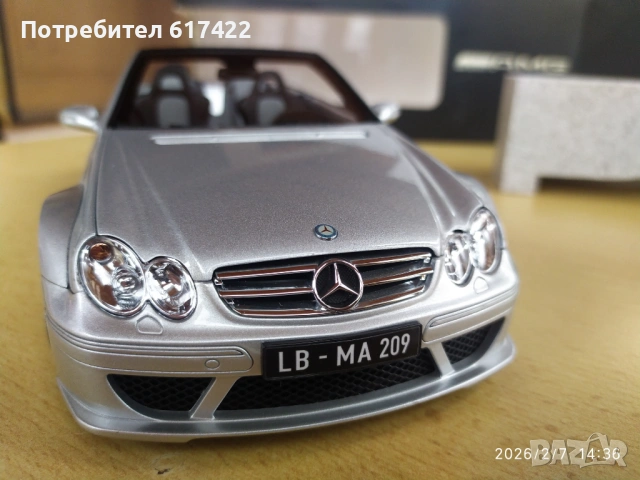 1:18 Mercedes-Benz CLK (C209) DTM AMG Cabrio - Kyosho, снимка 8 - Колекции - 53392754