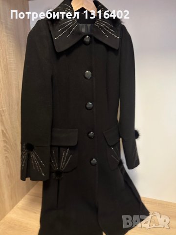 Зимно елегантно палто, размер S, снимка 4 - Палта, манта - 44443070