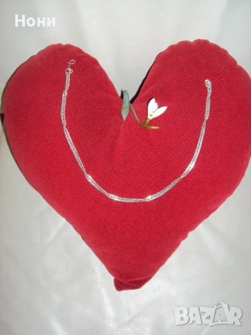 Ново сребърно синджирче с красиво топче, снимка 5 - Колиета, медальони, синджири - 53399414