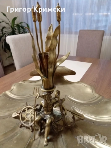 Свещник Нептун от 1929г., снимка 2 - Декорация за дома - 53757247