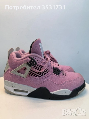 Air Jordan 4 розови велурени маратонки размер 38