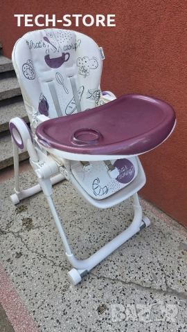 Детско столче за хранене Chipolino Master Chef, люляк , снимка 4 - Столчета за хранене - 51465863