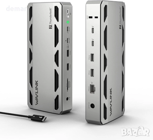 WAVLINK Thunderbolt 5 Dock, 12-в-1 TB5 докинг станция, 8K дисплей