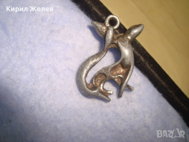 МИНИАТЮРНА ОЛОВНА с ПОЗЛАТА ЛИСИЦА - АРТ ДЕКО ФИГУРАЛЕН ПЕНДАНТ МЕДАЛЬОНЧЕ МАЙСТОРСКА РАБОТА 26415, снимка 5 - Антикварни и старинни предмети - 36284341