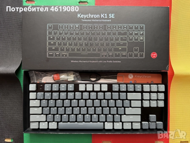 Keychron K1 SE TKL – Нископрофилна Механична Клавиатура, снимка 6 - Клавиатури и мишки - 52653563