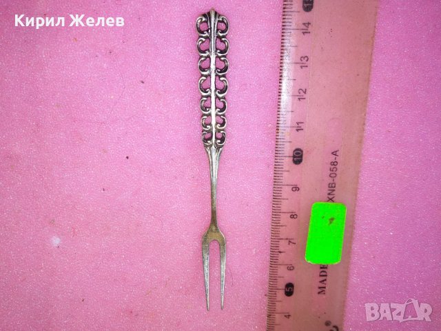 СТАРА НЕМСКА АЖУРНА КОЛЕКЦИОНЕРСКА ДЕСЕРТНА СРЕБЪРНА ВИЛИЧКА СРЕБРО 800 ПРОБА 42996, снимка 8 - Колекции - 44372704