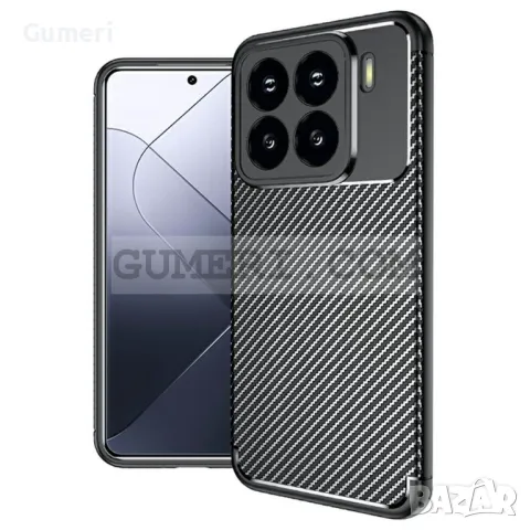  Xiaomi 15 Противоударен Гръб Със Защита За Камерата - Карбон ''Ауто''