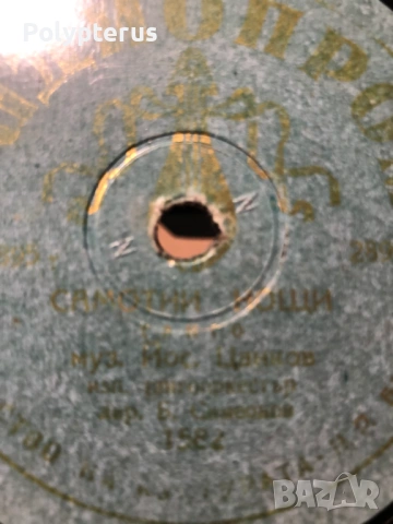 Стара българска шеллакова плоча, снимка 2 - Грамофонни плочи - 53532733