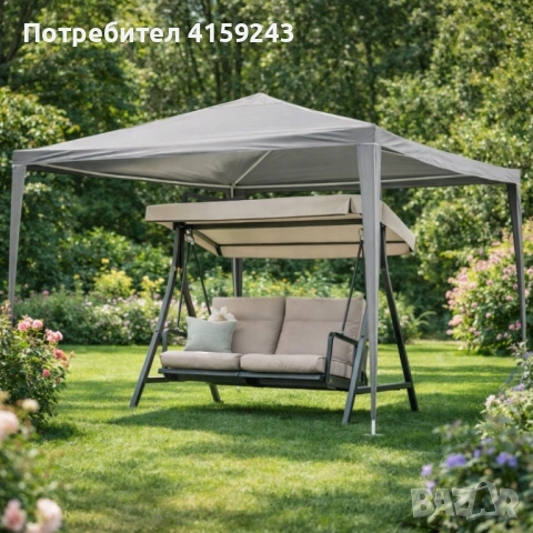 Просторна градинска шатра - стабилна конструкция и водоустойчива рамка, снимка 4 - Градински мебели, декорация  - 53801379