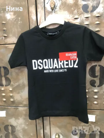 Детска тениска Dsquared2 в черно, снимка 5 - Детски тениски и потници - 50175976