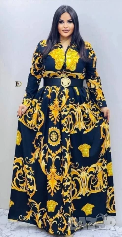 дълги рокли тип риза versace valentino garavani christian dior dolce gabbana louis vuitton , снимка 6 - Рокли - 50574326