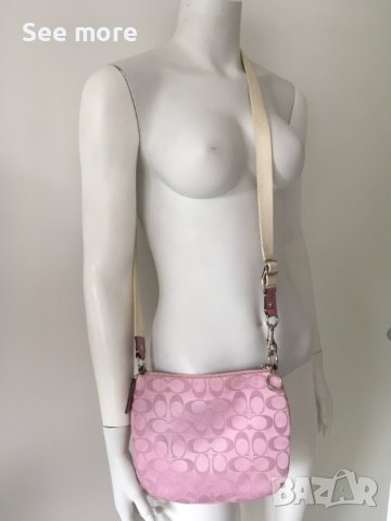 COACH дамска чанта в розово, снимка 13 - Чанти - 41630198