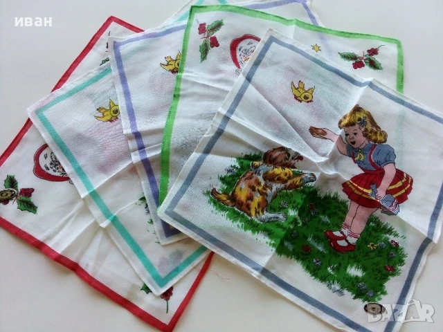 Стари,неупотребявани детски носни кърпи