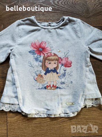 Блуза Майорал Mayoral с дантела 86 см. 18 месеца, снимка 4 - Бебешки блузки - 36016861