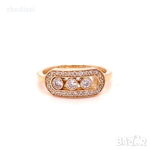 Златен дамски пръстен 2,63гр. размер:54 14кр. проба:585 модел:36909-5