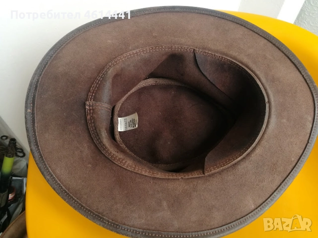 Каубойска шапка от естествена дебела кожа , снимка 6 - Шапки - 52183739